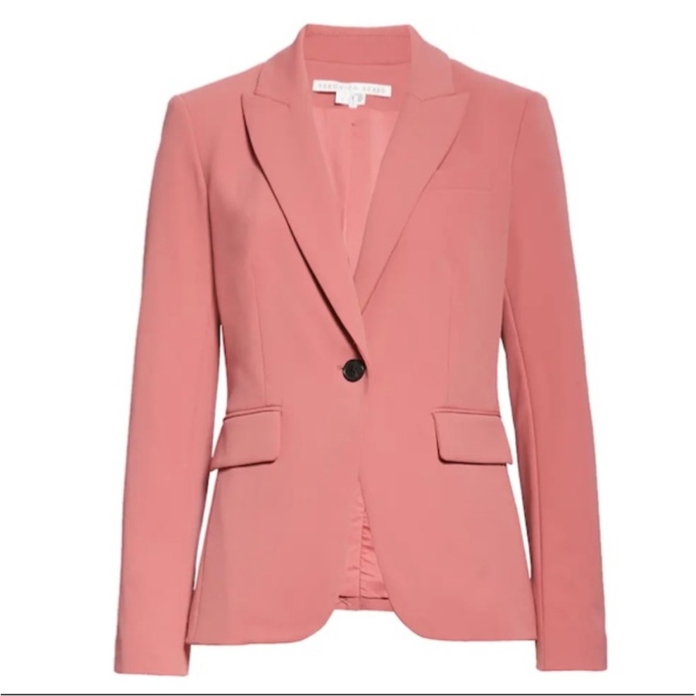NWT Veronica Beard Mauve Pink Cutaway Dickey Jacket Size 2 - Picture 4 of 6